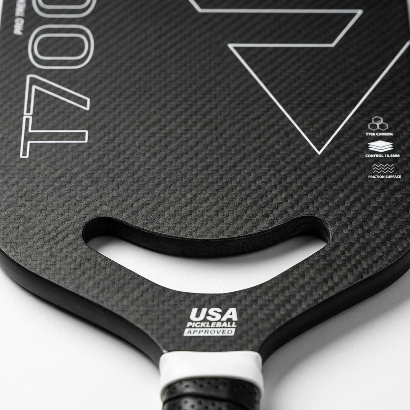 Racchetta da Pickleball in Fibra di Carbonio, Racchetta da Pickleball con Bordo in Spugna, Spessore 13,5 Mm per Coerenza, Equilibrio, Avanzato