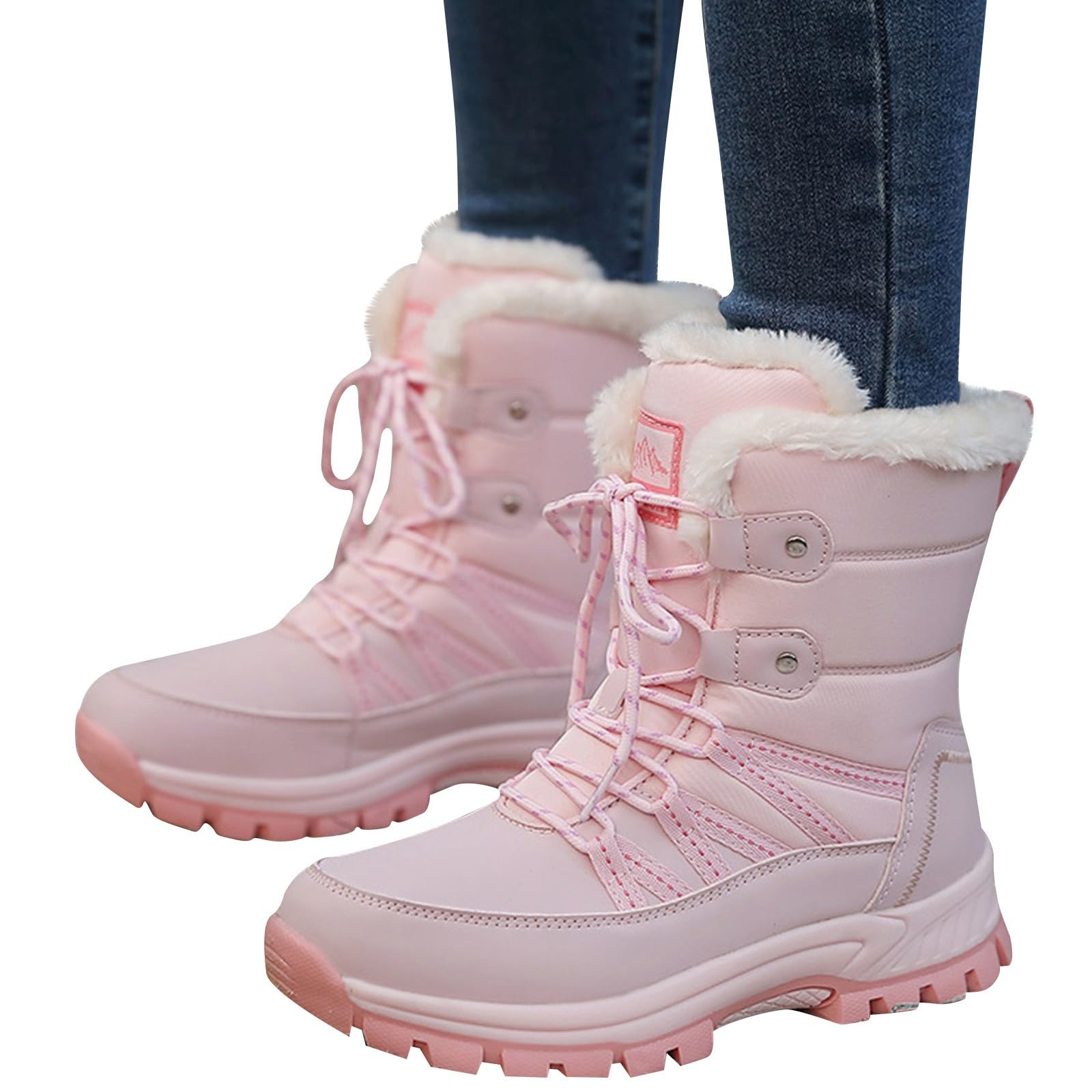 Stivali Donna Invernali Stivaletti Da Neve Calda Boots Outdoor Impermeabili Stivaletti Alla Caviglia Anfibi Leggere Scarpe Morbide Inverno Tronchetti Antiscivolo