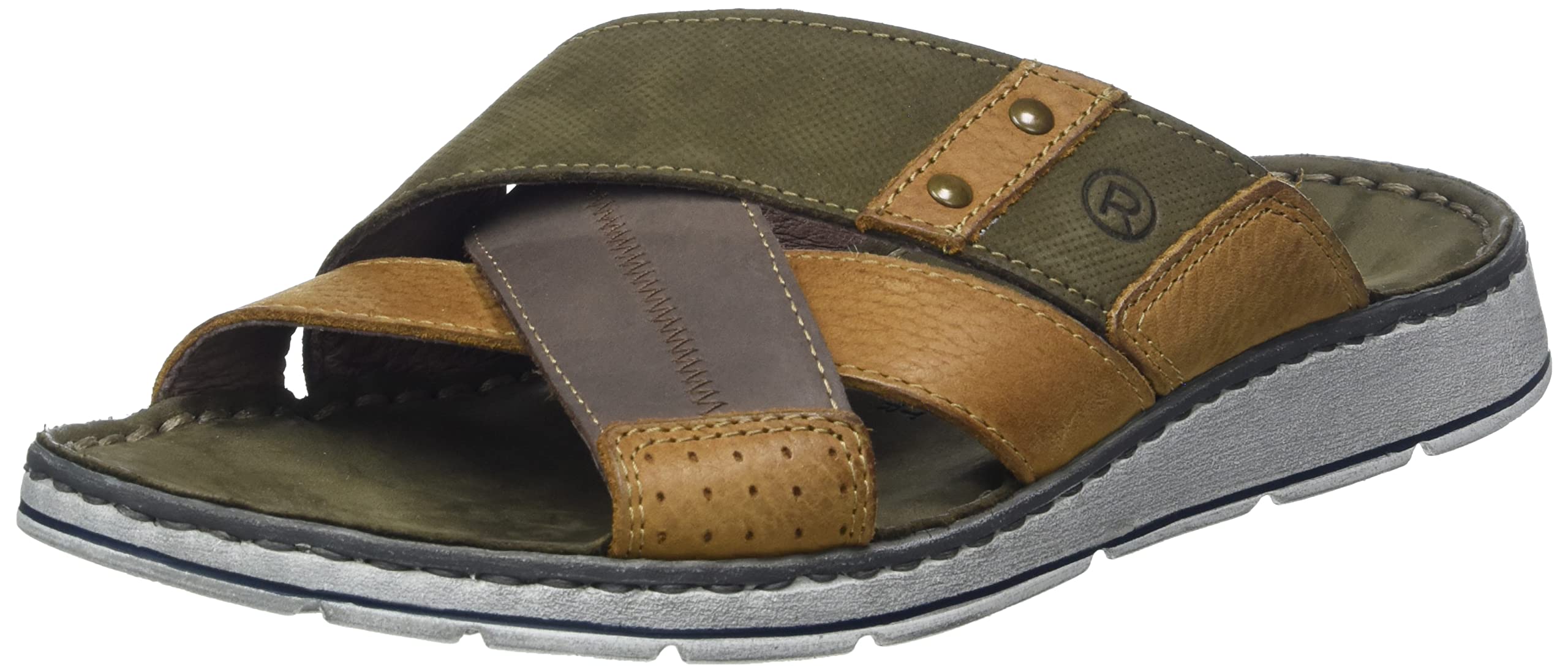 Rohde Men's Brunello slippers, 61 Olive, 8 UK
