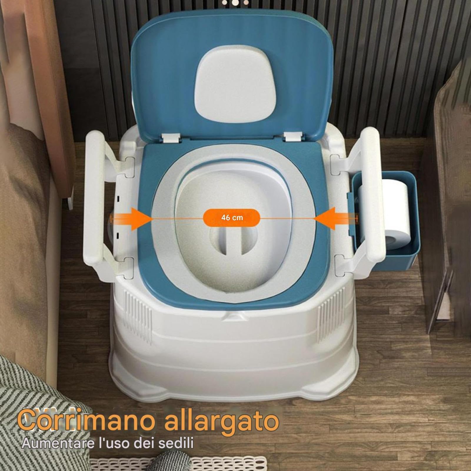 Inodoro Portátil de Sellado | Silla Orinal para Exteriores para Camping Coche Viaje y en Exteriores e Interiores Hogar Portátil