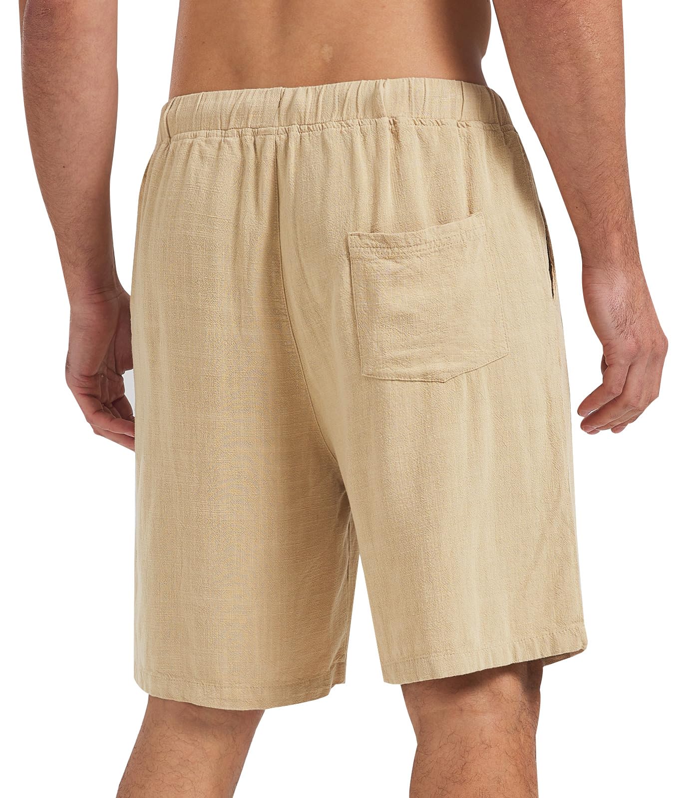 Zetieny Uomo Sportivi Pantaloncini Lino Pantaloncini Estivi Leggero Fitness Workout Shorts Pantaloni Casual da Uomo con Coulisse e Tasche