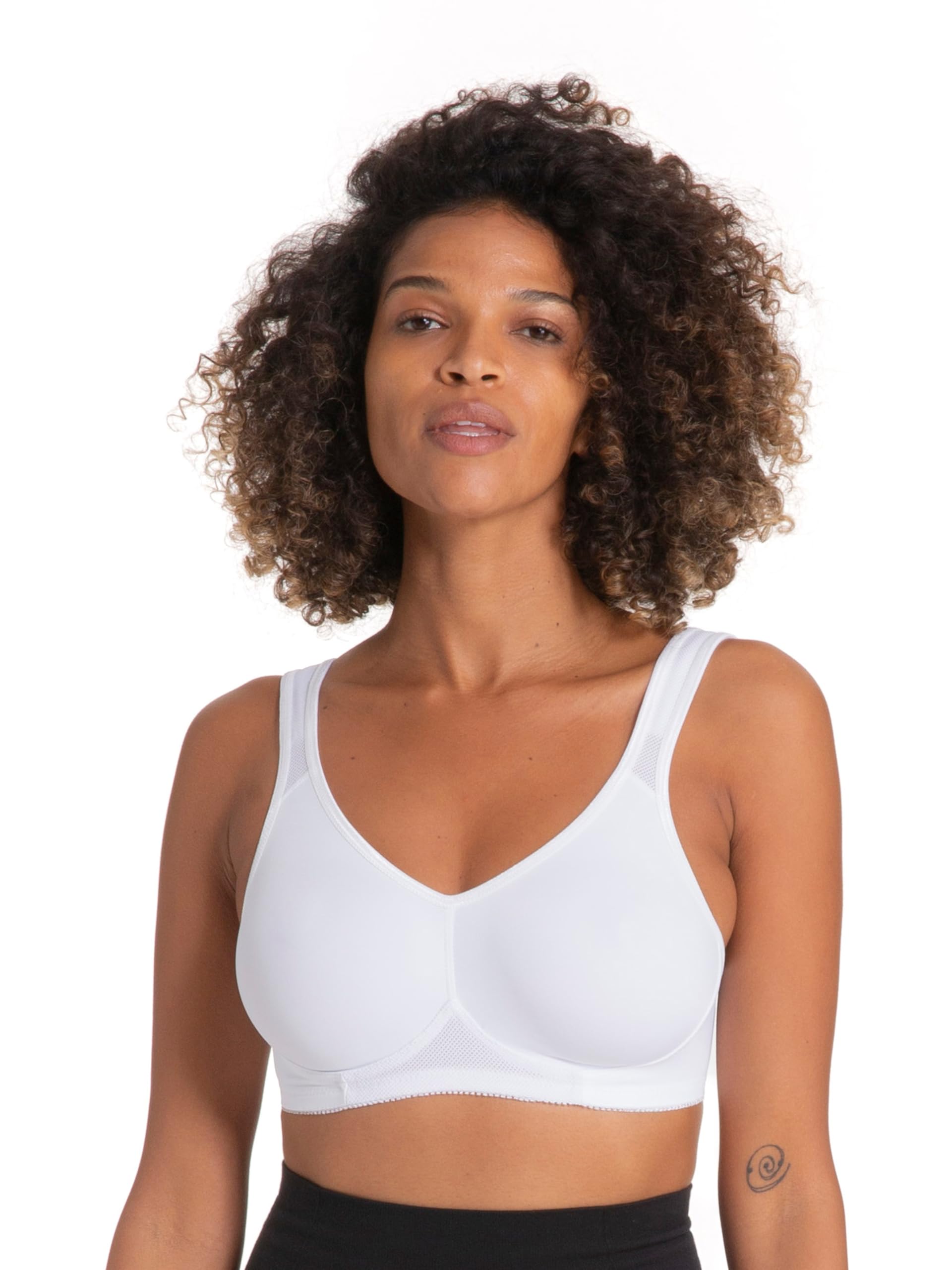 Dorina Damen Sport BH, Flex D1901A, Schwarz Weiß