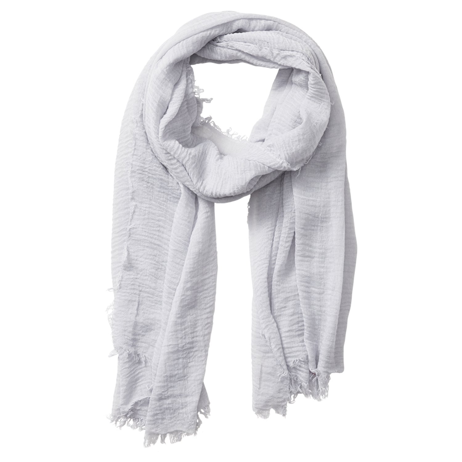 Hadley Wren Women's Light Gray Classic Soft Solid Lightweight Oblong Scarf Fashion, One Size