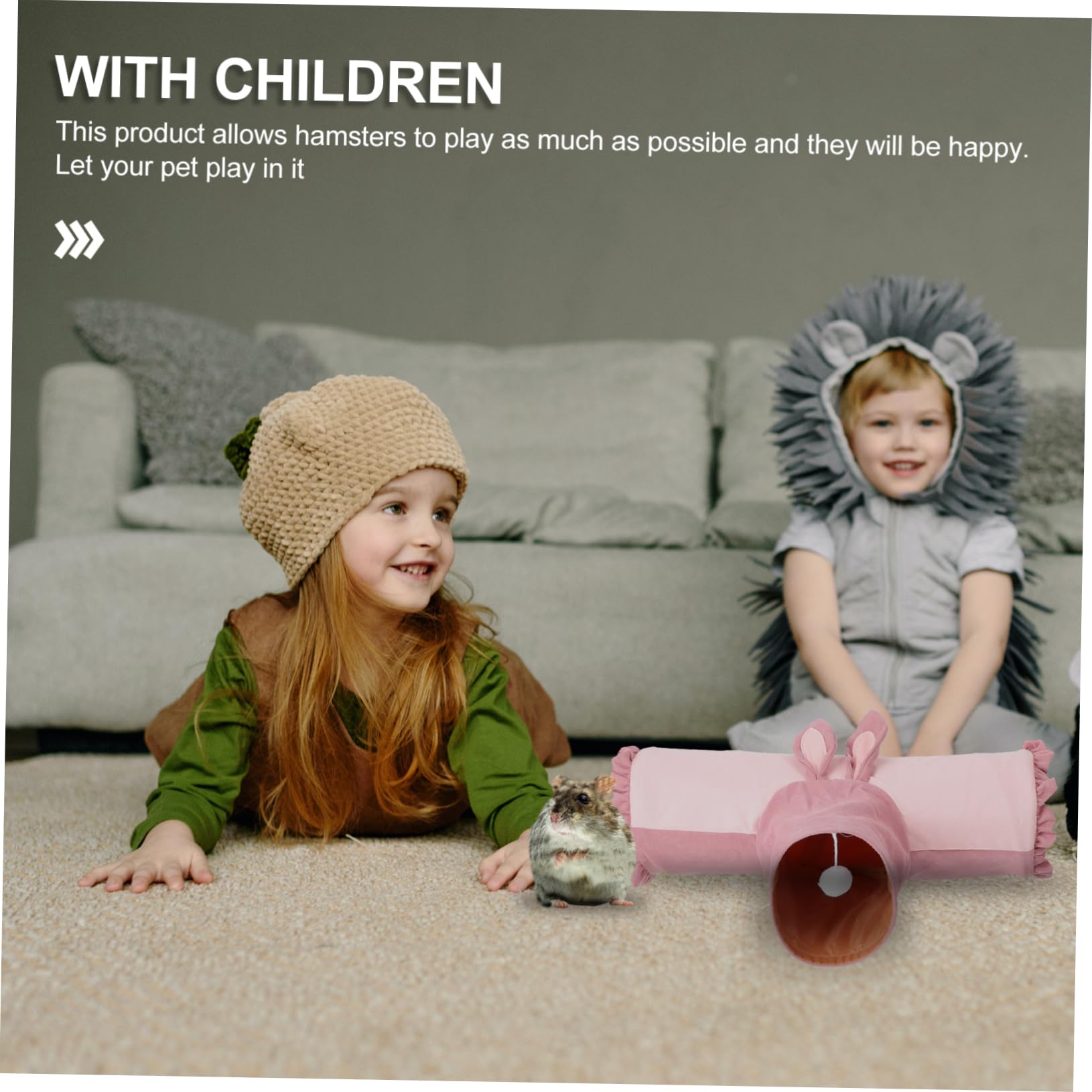 SUPVOX T Shaped Pet Tunnel 3-Way Rabbit/Hamster Tube for Small Animal Enclosure Accessory