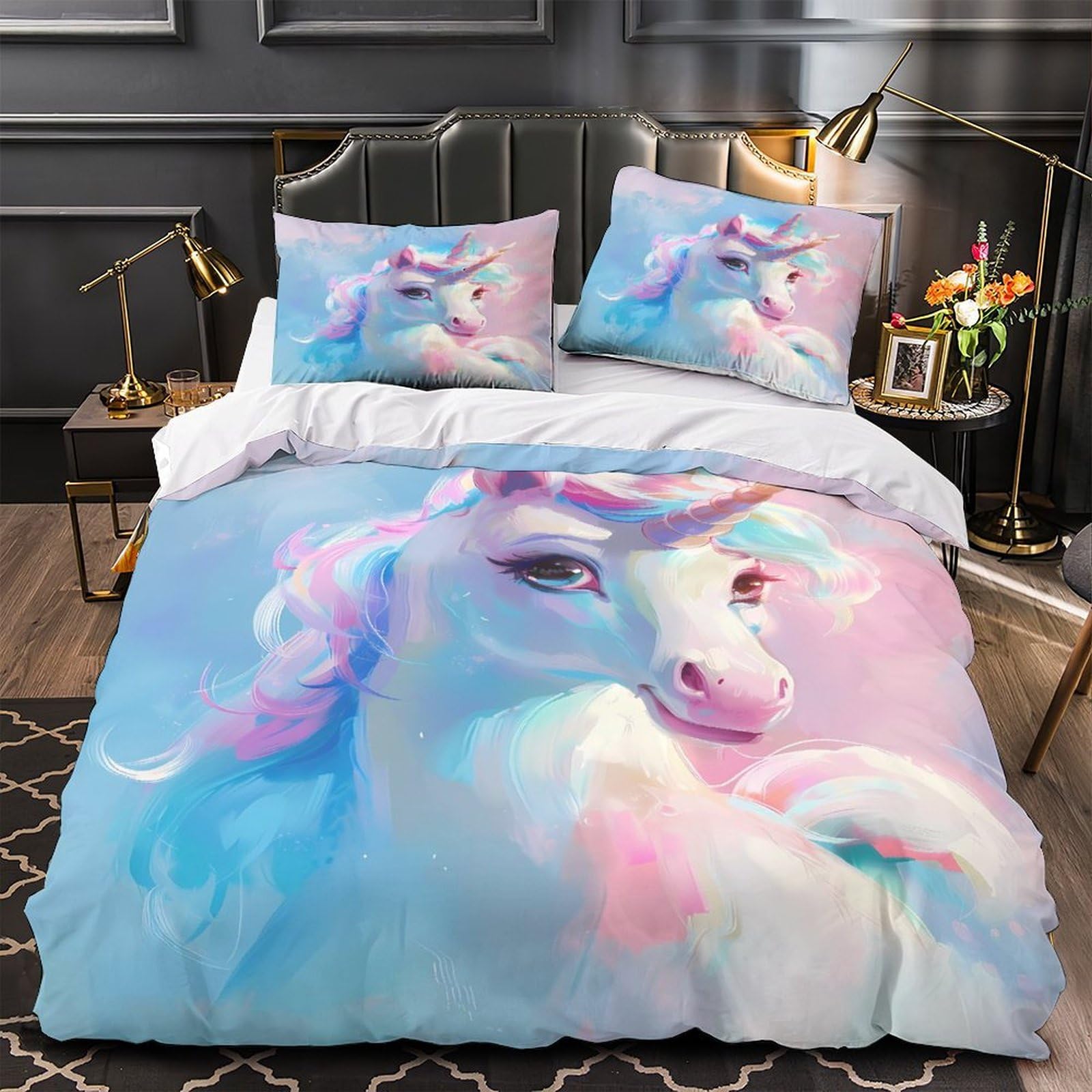 Housse de couette camion super douce fermeture éclair pour lit super king