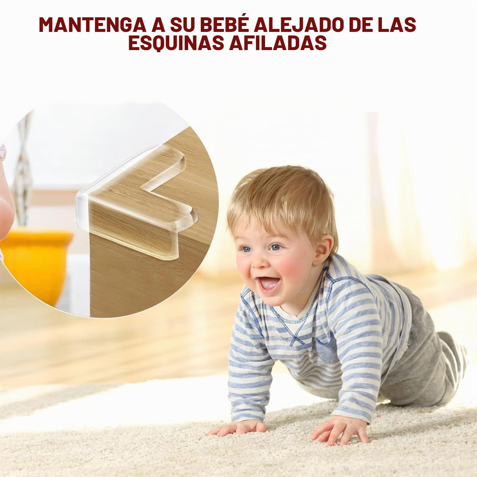 Transparente Tira Protectora Borde, Protectores para Esquinas y Bordes, Protector Bordes, Anticolisión Tira para Seguridad Bebés y Niños (4 m + 8 Angoli di protezione)