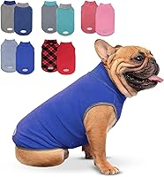 Vista 10 de cyeollo Paquete de 2 suéteres de forro polar para perro, sudadera elástica con rayas reflectantes, ropa para mascotas, suéteres ligeros para perros