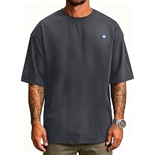 Mens Oversized T-Shirts Heavy Weight Cotton T Shirts Fashion Graphic Tee Tops