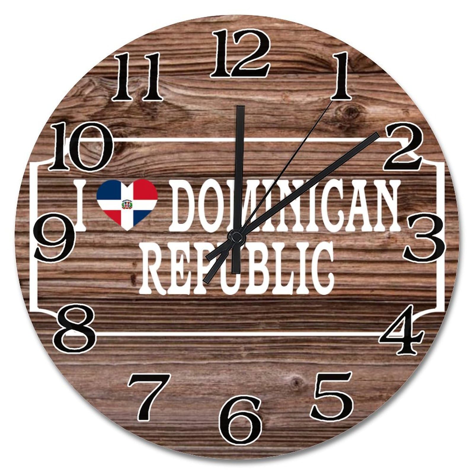 Horloge murale vintage République dominicaine 30cm pour salon