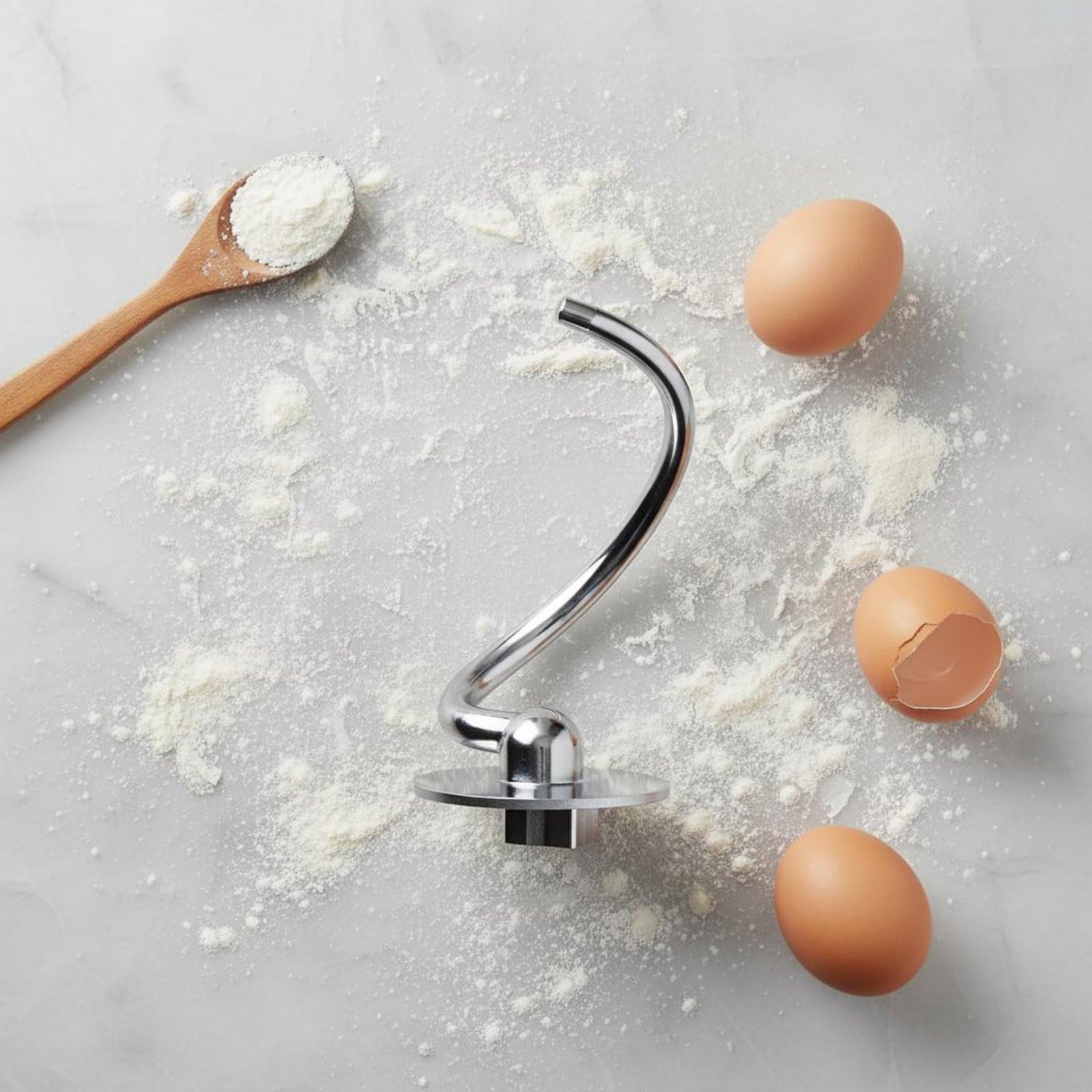 Frusta a Filo Gancio Impastatore e Frusta Piatta Facile Installazione Ricambi per Planetaria Multiuso, 4.5-5qt, size to 3