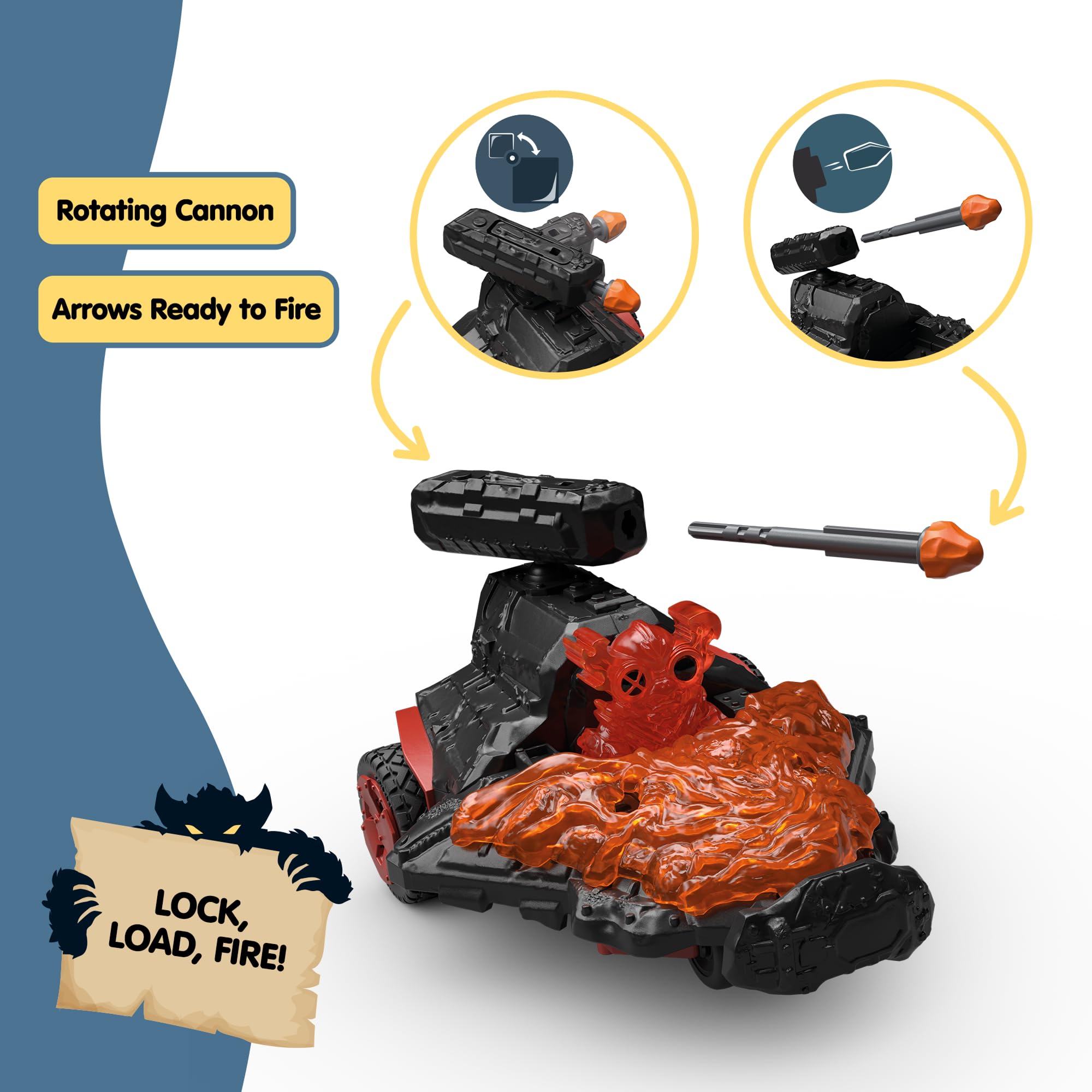 SCHLEICH 42663 Vehículo a reacción de Lava con minicriatura, da 7 Anni, ELDRADOR Creatures - playset, 15 Pezzi