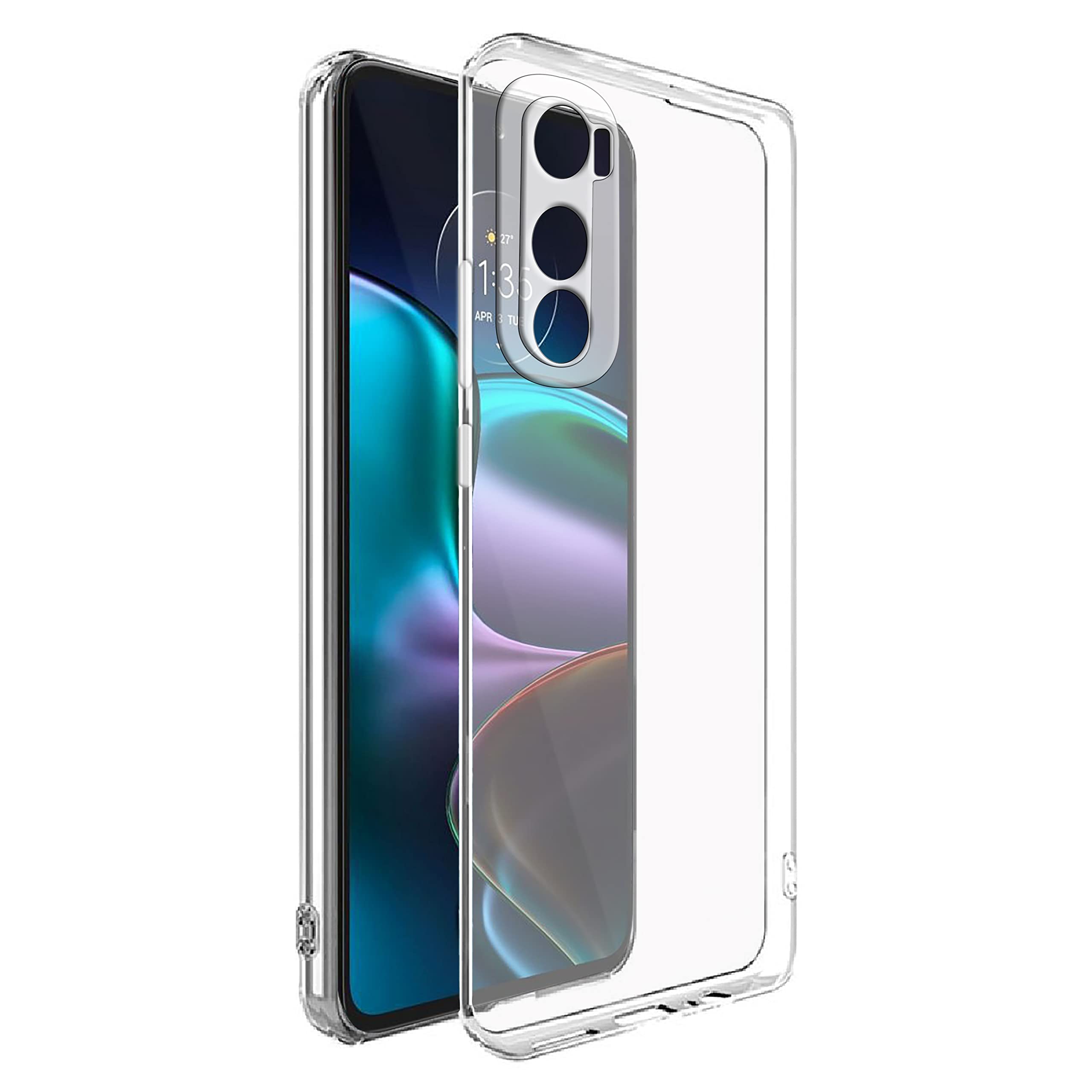 Amazon Brand- Solimo Basic Case for Motorola Edge 30 5G (Thermoplastic Polyurethane_Clear)