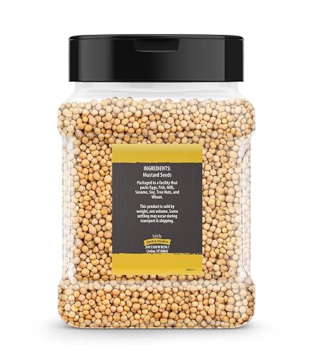 Miniatura 2 de Birch & Meadow Semilla de mostaza amarilla, 11.2 oz, sabor a mostaza suave, salsas y aderezo