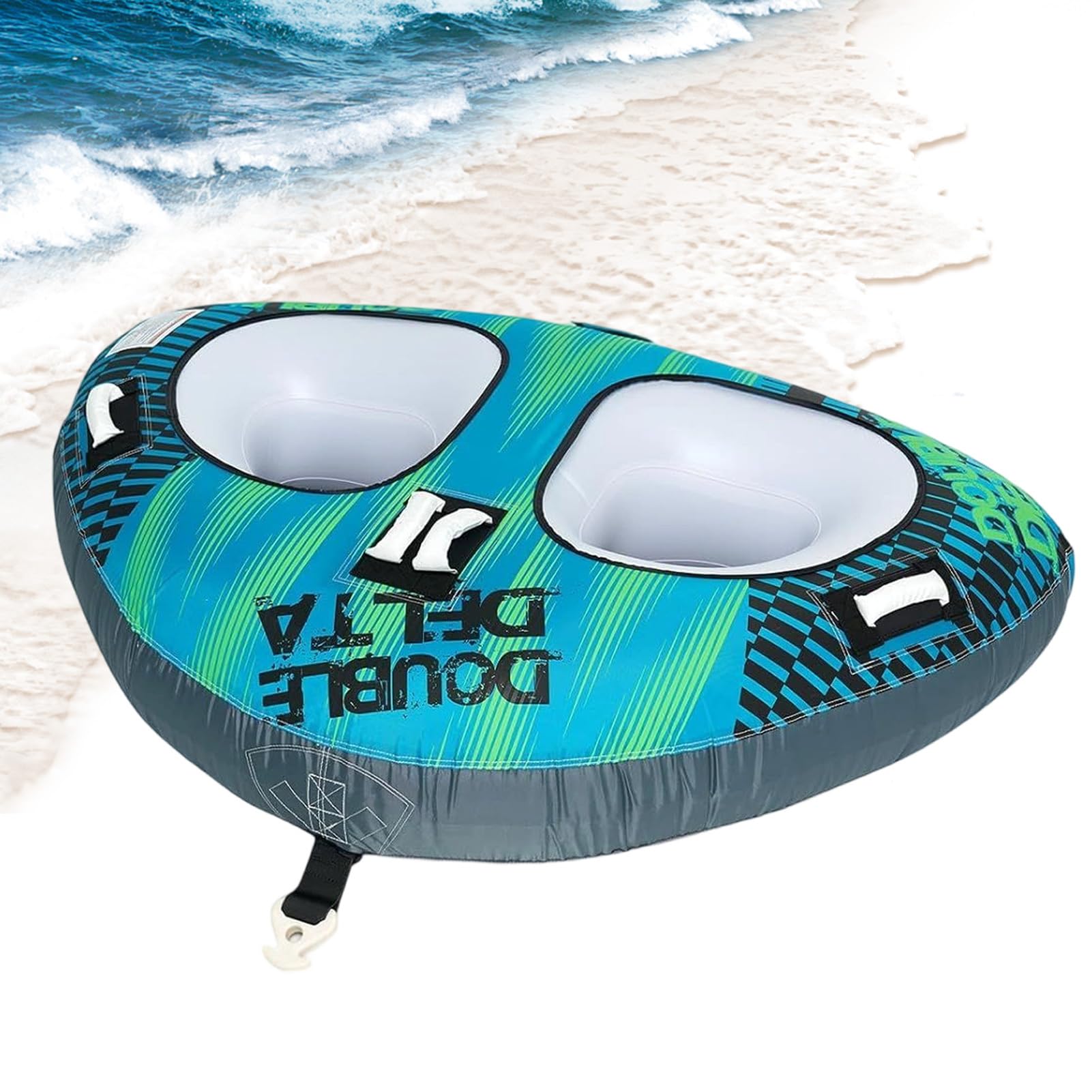 Tubi Trainabili per Grande Portatile Resistente all'Usura | Grande Zattera Gonfiabile Portatile Trainabile per Sport Acquatici Per Sport Acquatici Pesca Wakeboard Kayak Nuoto Rafting