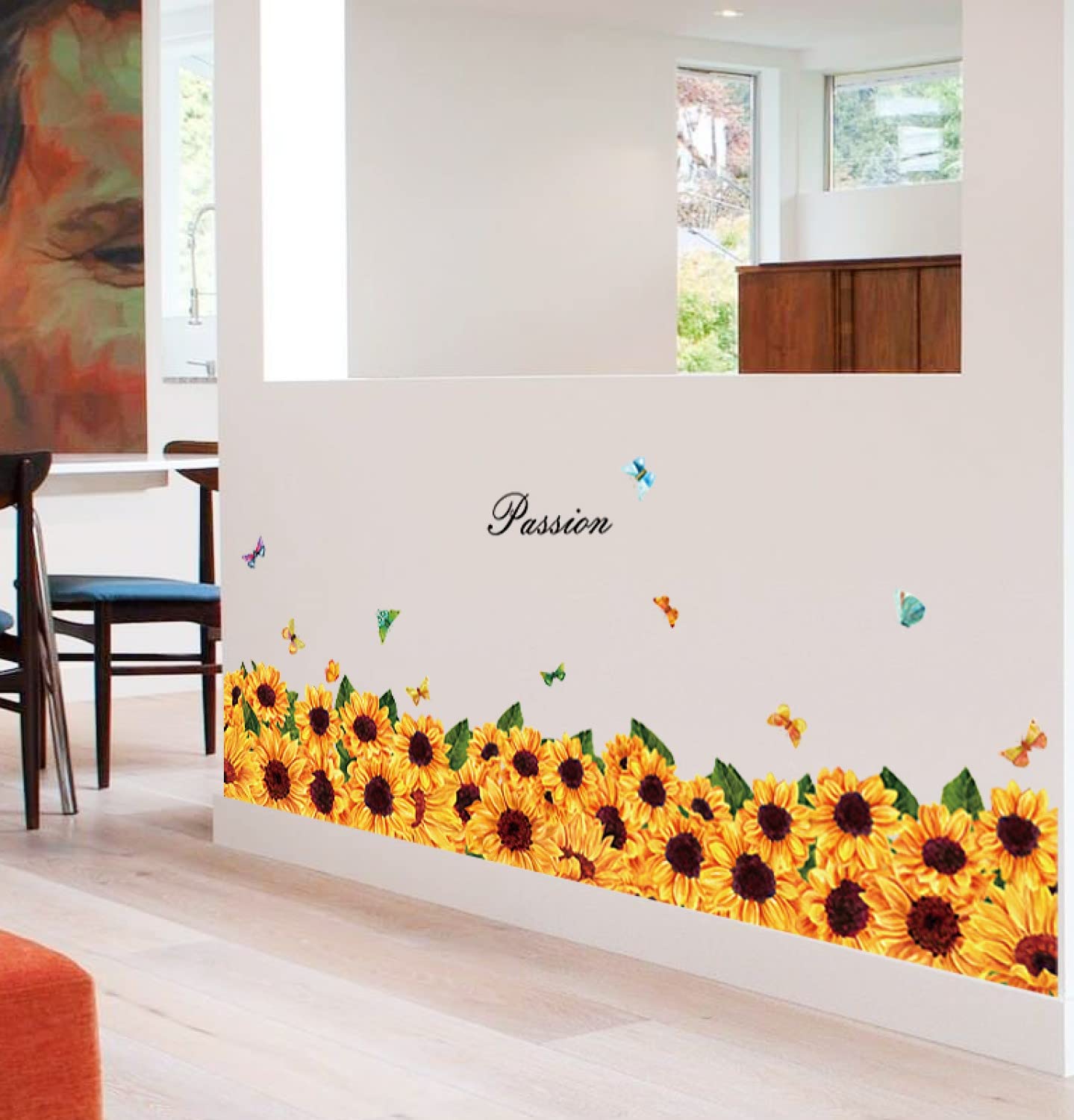 Jaamso Royals Wall Decor Sun Flower Skirting line  Wall Sticker (PVC Vinyl, 70 CM X 50 CM, Decorative Stickers) (B07MW7CHGL) Amazon Price History, Amazon Price Tracker