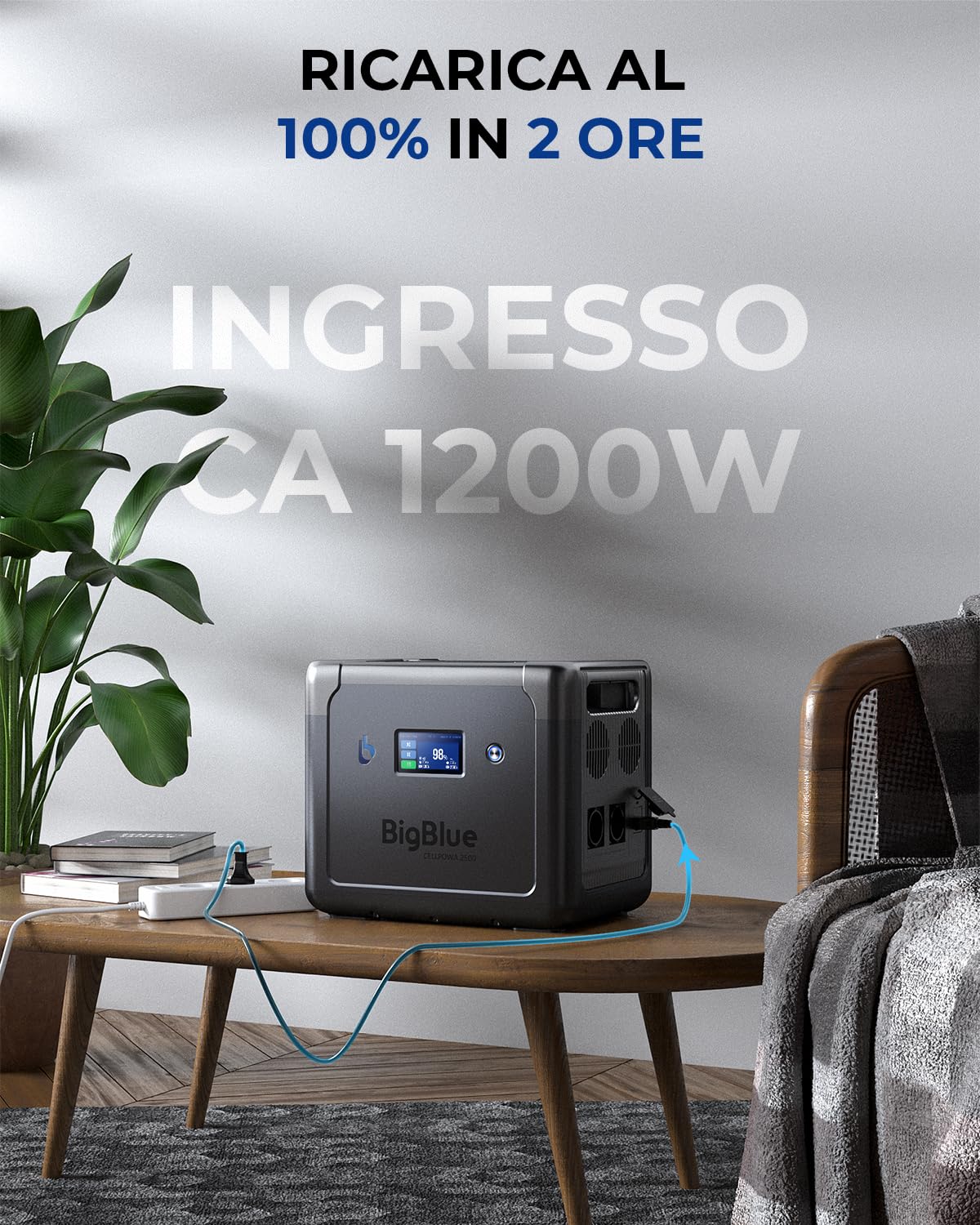 【10ms UPS】BigBlue Centrale Elettrica Portatile Batteria LiFeP04 da 1843Wh