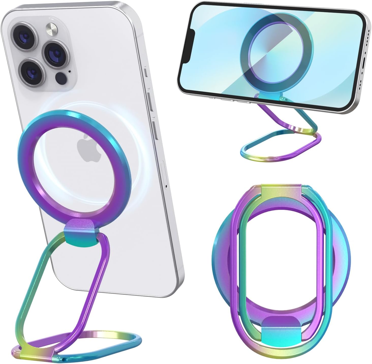 MINDSKY Mag-Safe Phone Stand Phone Grip Compatible with iPhone 12/13/14/15 Mini/Pro/Pro Max Accessories Removable Magnetic Finger Phone Ring Grip (Hot Pink) MINDSKY Mag-Safe Phone Stand Phone Grip Compatible with iPhone 12/13/14/15 Mini/Pro/Pro Max Accessories Removable Magnetic Finger Phone Ring Grip (Hot Pink)