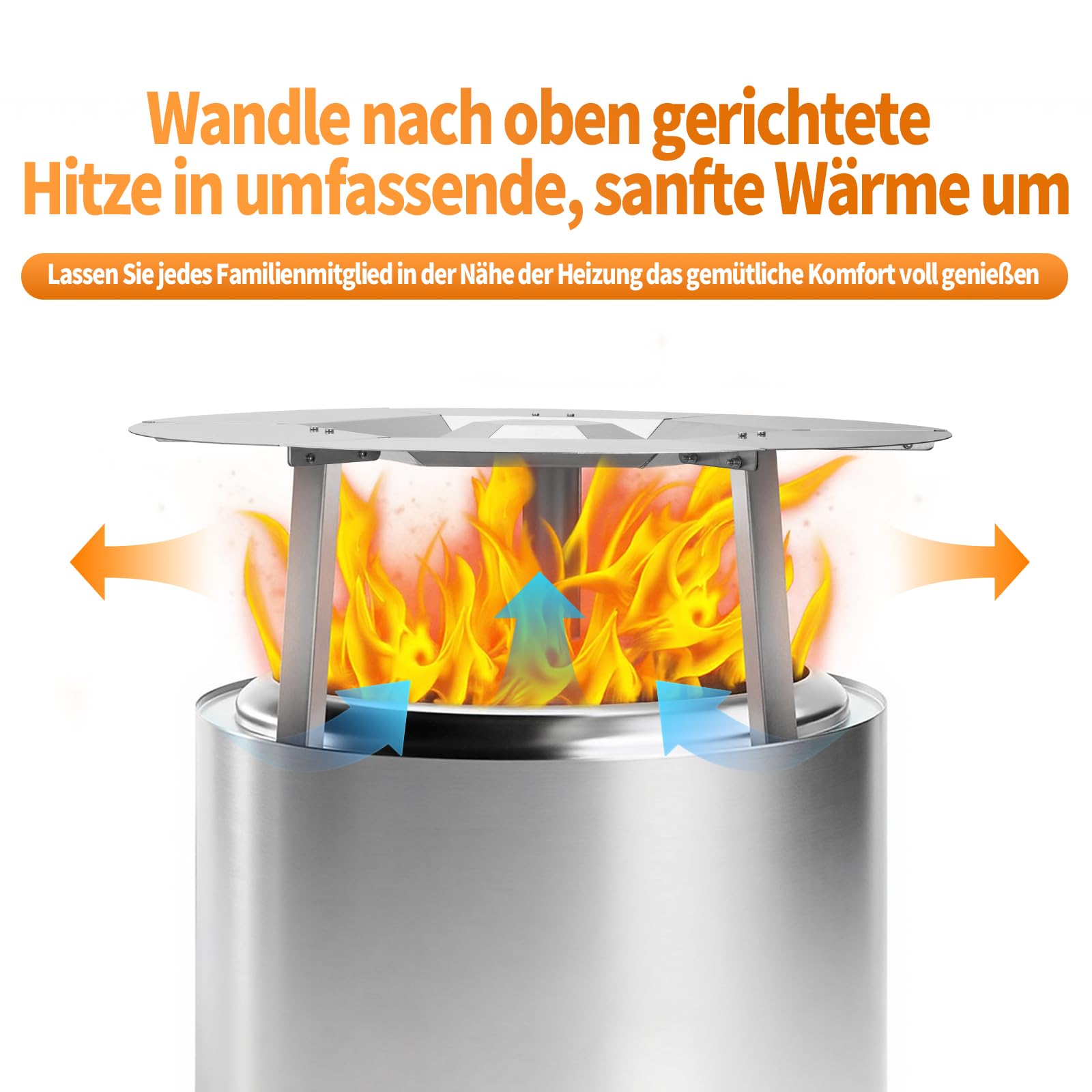 Wärmeverteiler Solo Stove Bonfire Feuerschale mit 3 abnehmbaren Füßen