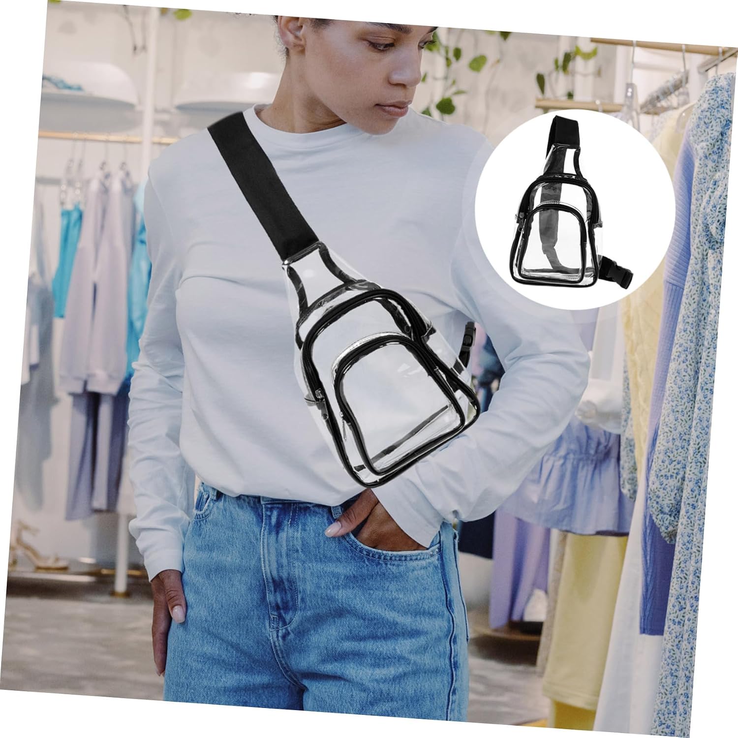 Crossbody Sling Bag Outdoor Travel Pack for Sports Concerts and Stadiums for Phones Wallets and Essentials