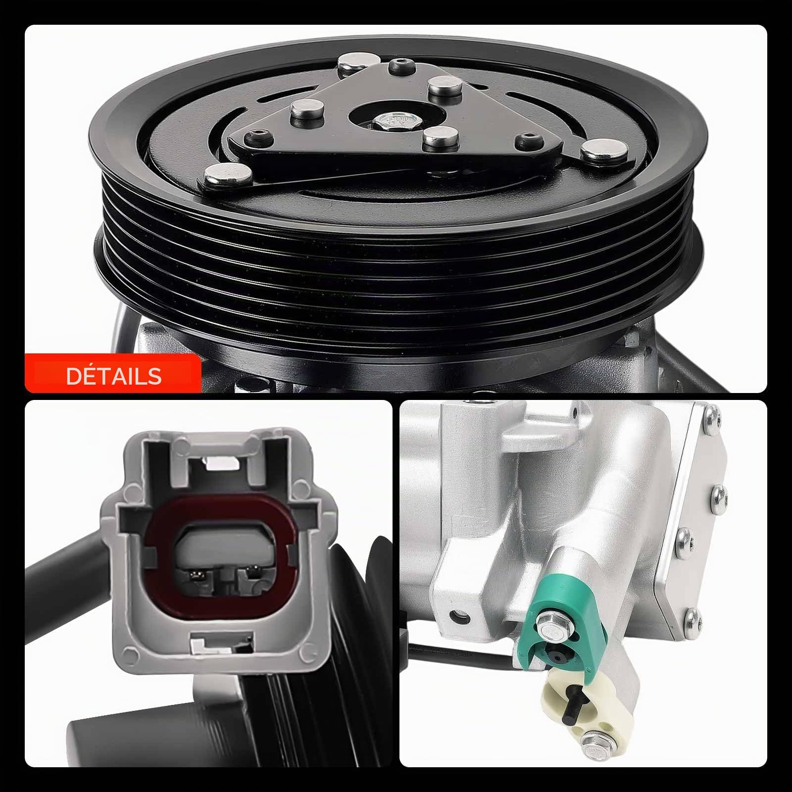 Frankberg Compresseur de climatisation avec embrayage, diesel 8FK351115071 | Compatible avec: Micra V K14, Clio IV BH, Clio IV Box/Hatchback BH, Capture I H5 J5, Clio IV Grandtour KH