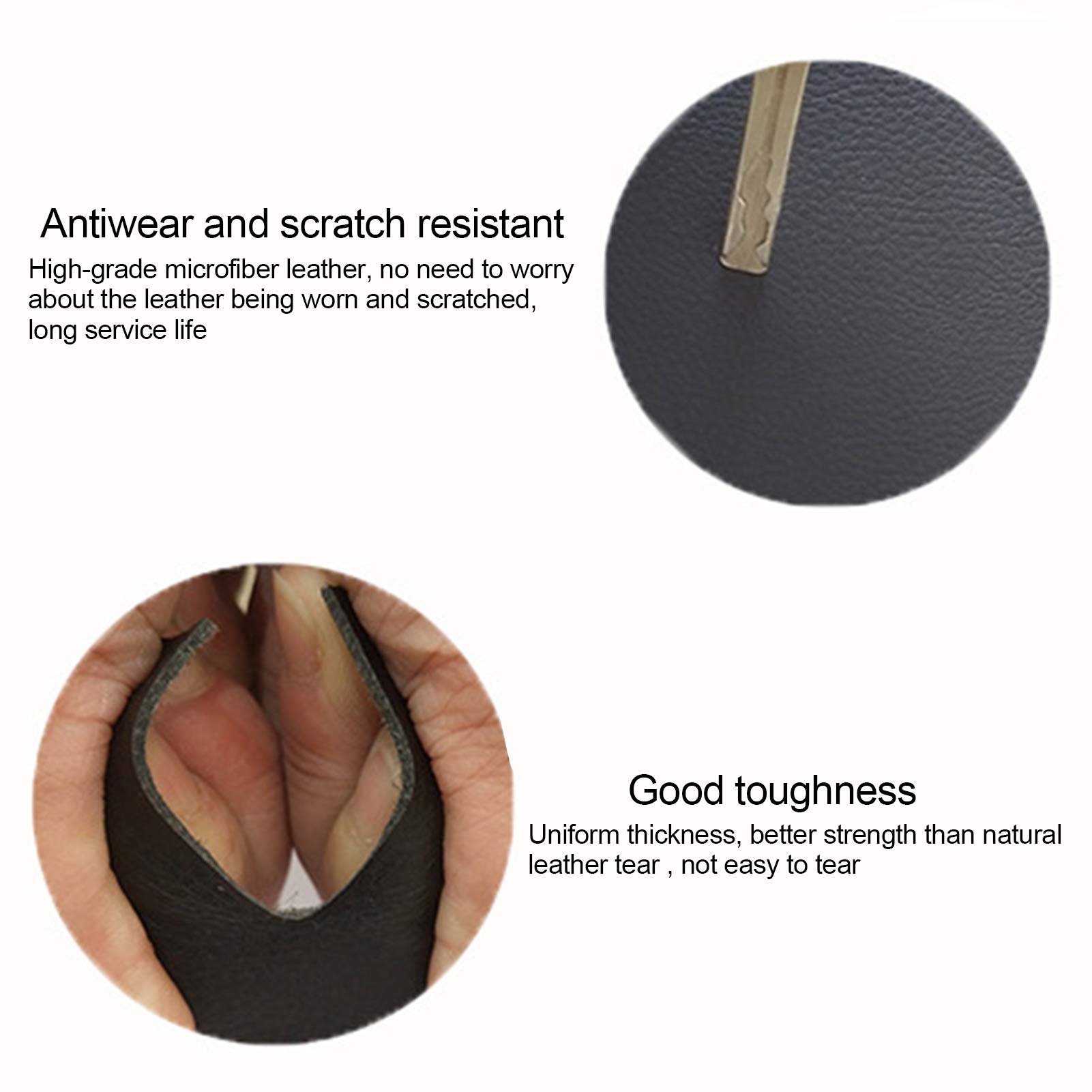 Reposabrazos de asiento embellecedor de cuero de microfibra reposabrazos de asiento manija decoración embellecedor de protección de asiento de coche para CRV 2007 2009(Negro)