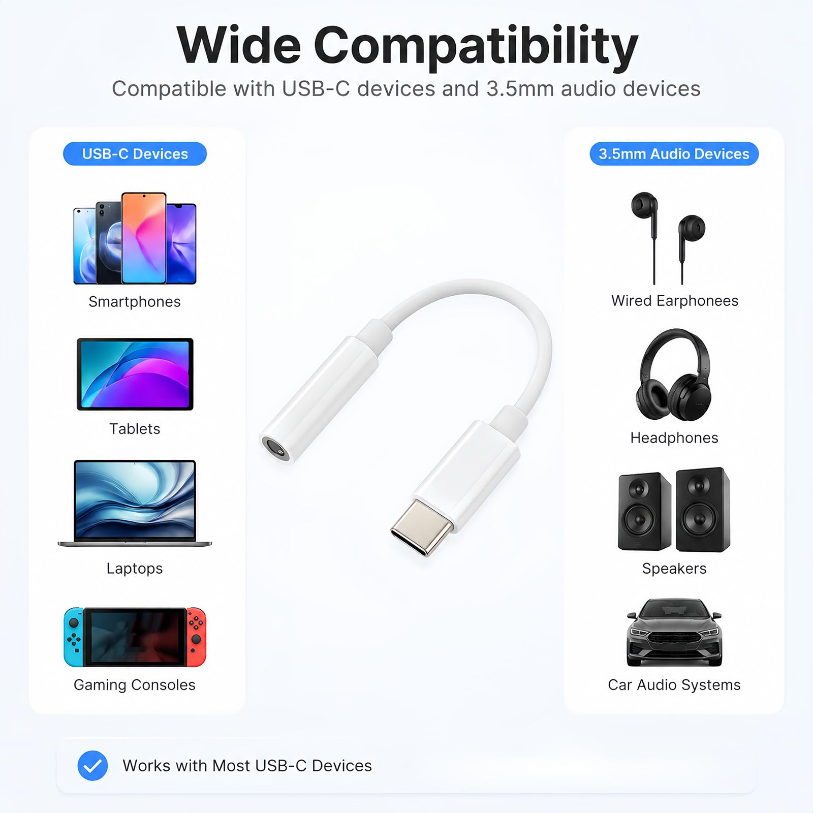USB C auf Klinke Adapter Kompatibel mit iPhone 16/17, Samsung A17/A55/A36, Pixel 9a/10 Pro, OnePlus, Xiaomi, PS5, USB C Kopfhörer Adapter 3.5 mm für Headsets, Lautsprechern, Musik, Telefonie, Tragbar