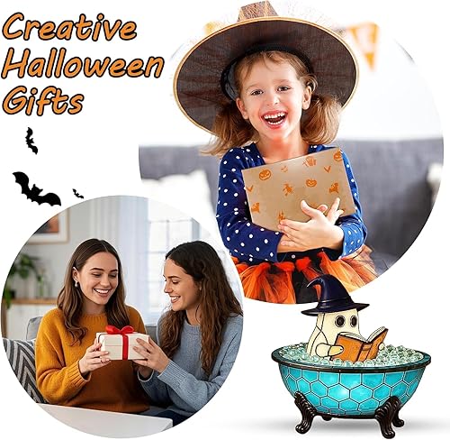 Miniatura 7 de Lámpara de baño de burbujas fantasma para fiesta de Halloween, luz nocturna fantasma de Halloween, bonita lámpara LED para decoración de baño,