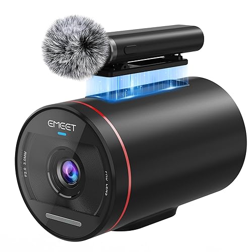 EMEET Streamcam One (Gen 2), Wireless Live Streaming Camera, 1080P HD Webcam, Detachable Mic & 2 Built-in Noise Reduction Mics, Multi-cam Support, 8 Hrs - MC2 GEN2