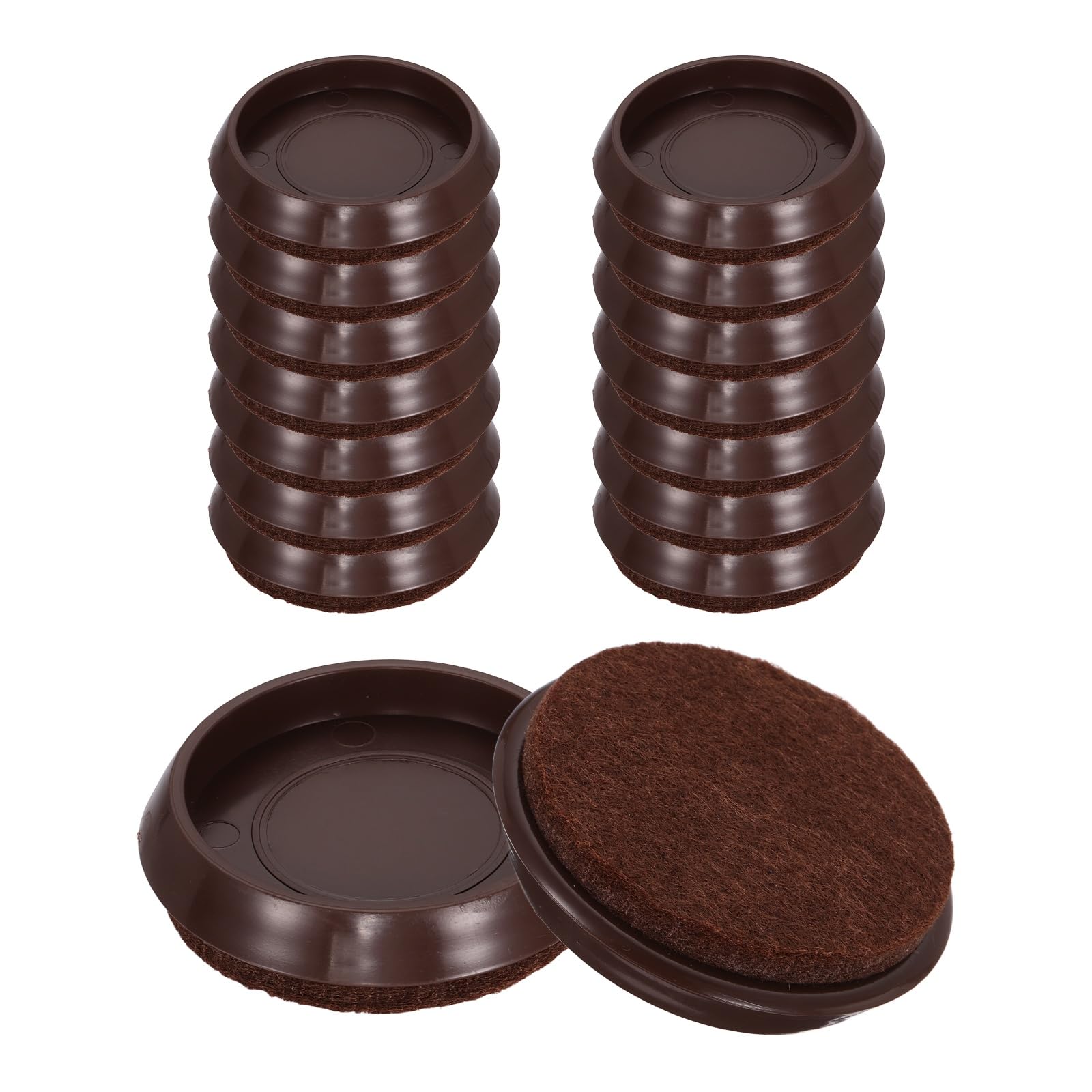Almohadillas para patas de silla uxcell, protectores redondos de fieltro para suelos blandos