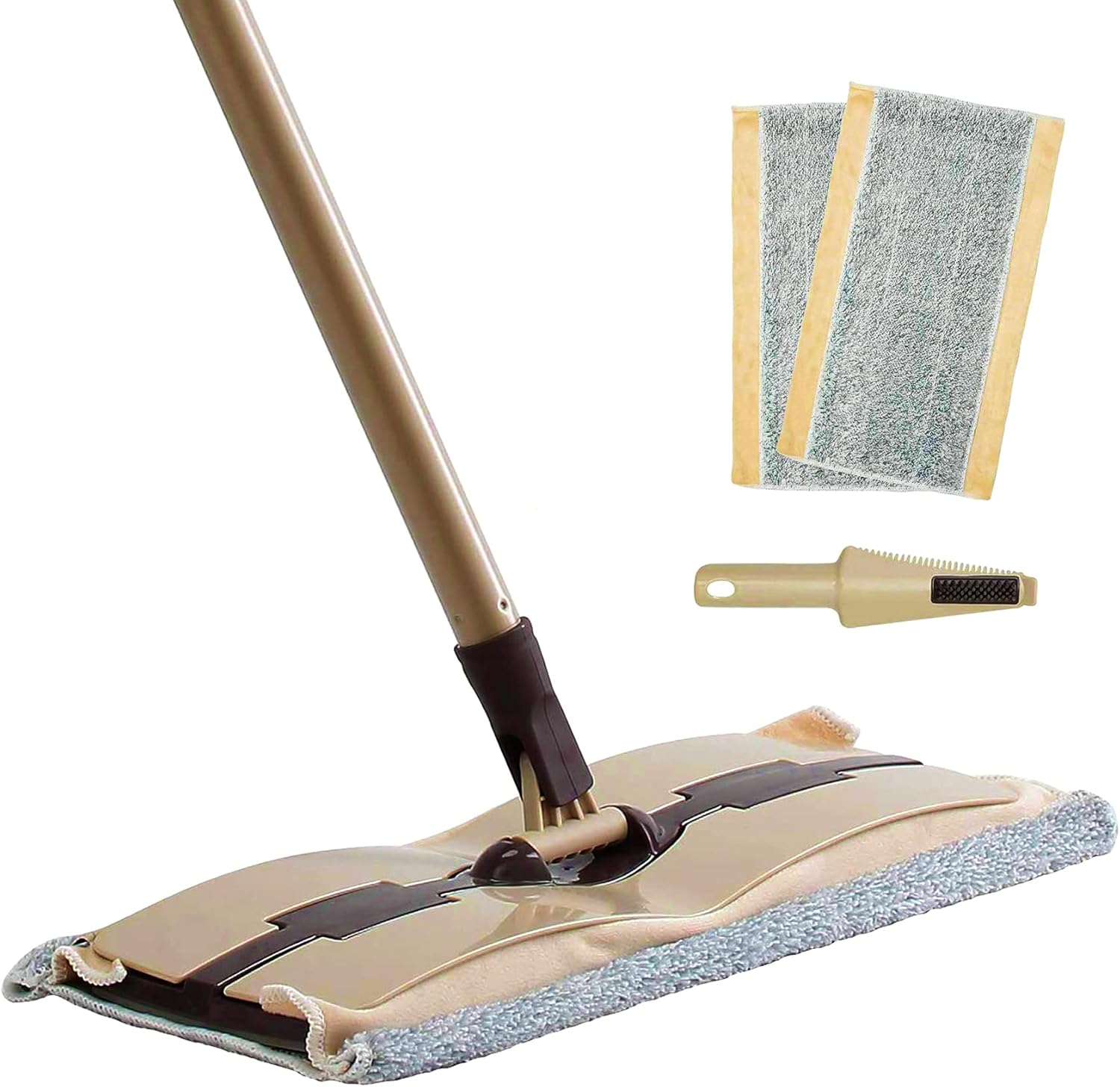 Eyliden Mop with 2pcs Reusable Microfiber Mop Pads