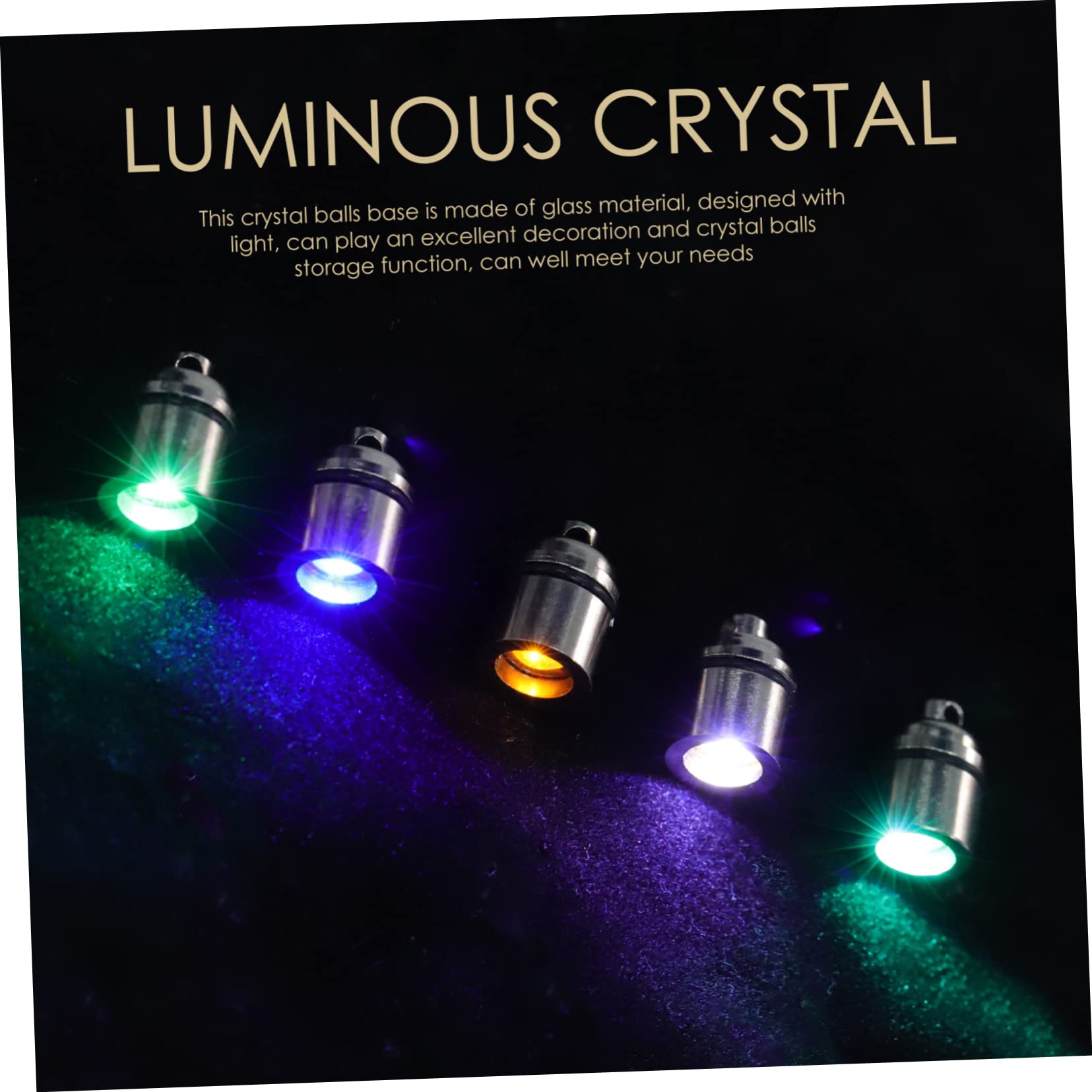 OSALADI 9pcs Flashlight Keychain Portable and Lightweight Color Changing Pendant Lights for DIY Crafts and Battery Powered Small for Outdoor Use