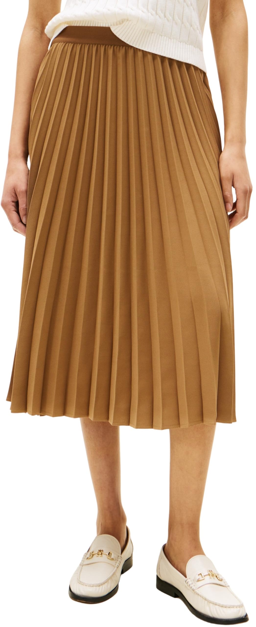 Tommy Hilfiger Damen Rock Fluid Pleated Pull On Midi Faltenrock