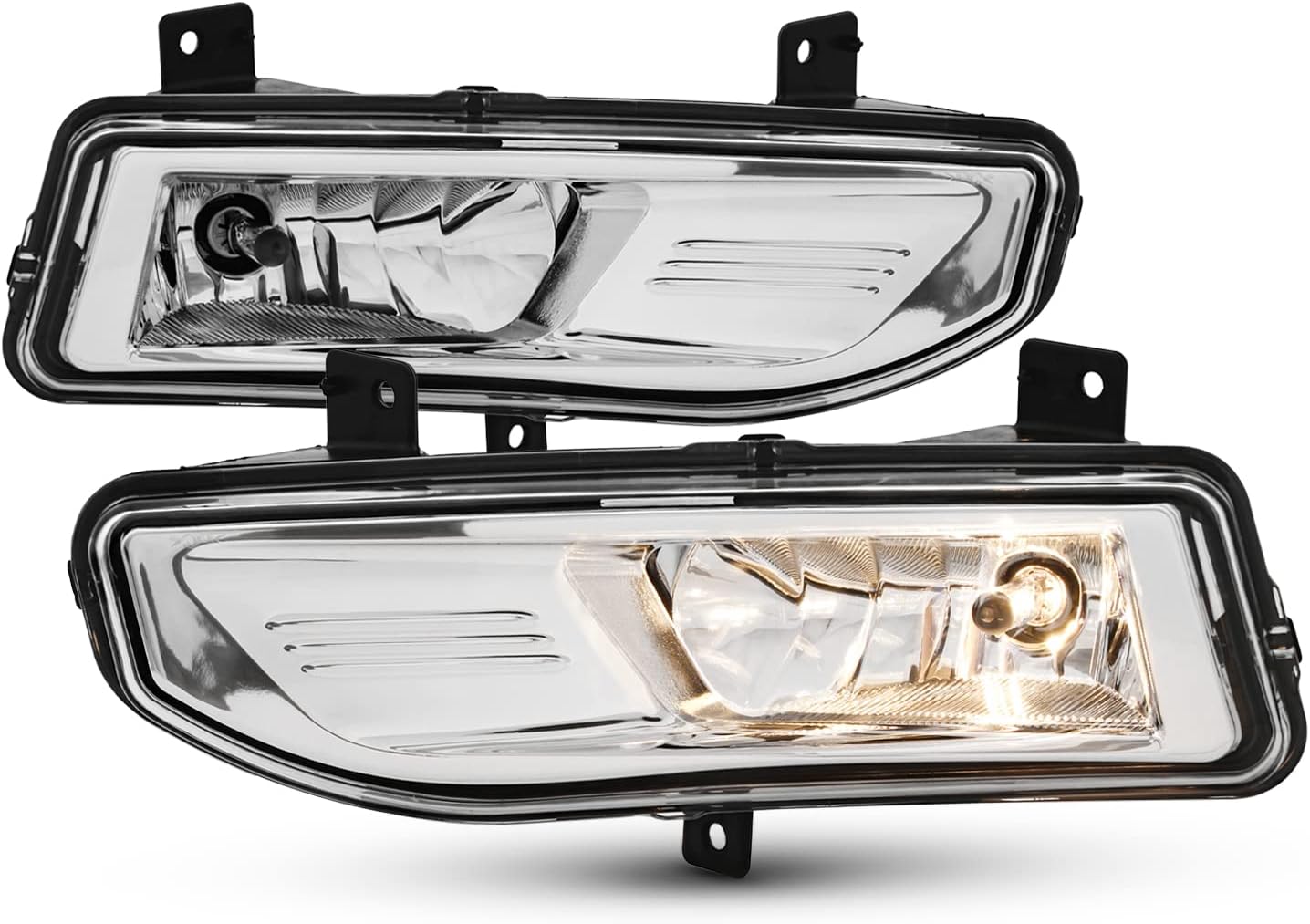 AKKON - Fit 2020-2024 Nissan Titan Halogen Type OE Style Fog Lights w/Switch Clear Lens Replacement Lamp Pair/Set