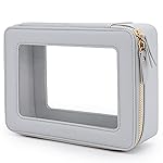 Aveniee Clear Makeup Bag Organizer,Large Travel Toiletry Bag for Women, Waterproof Cosmetic Pouch with Zippers,Car Organizers and Storage Case for Accessories,Blue