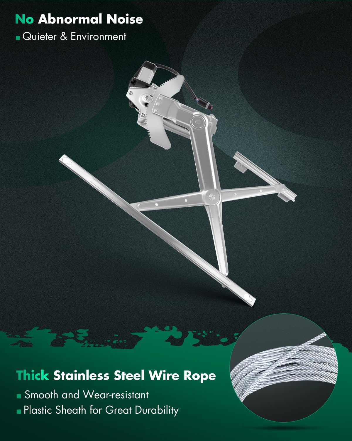 SCITOO Front Left Driver Side Power Window Regulator With Motor Replacement for 1994-2001 for Dodge for Ram 1500,Replace# 741-753