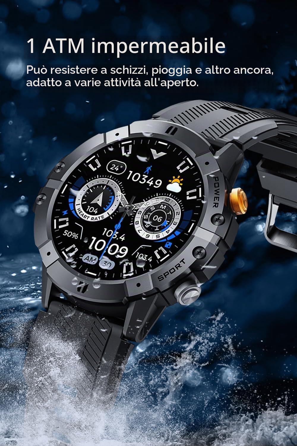 FOSSiBOT C29 Smartwatch Uomo Donna con Effettua o Risposta Chiamate,Orologio Intelligente Fitness con Chiamate Bluetooth,Smart Watch Tracker 100+ Modalità Sportive,IP68 Smart Watch per Android iOS