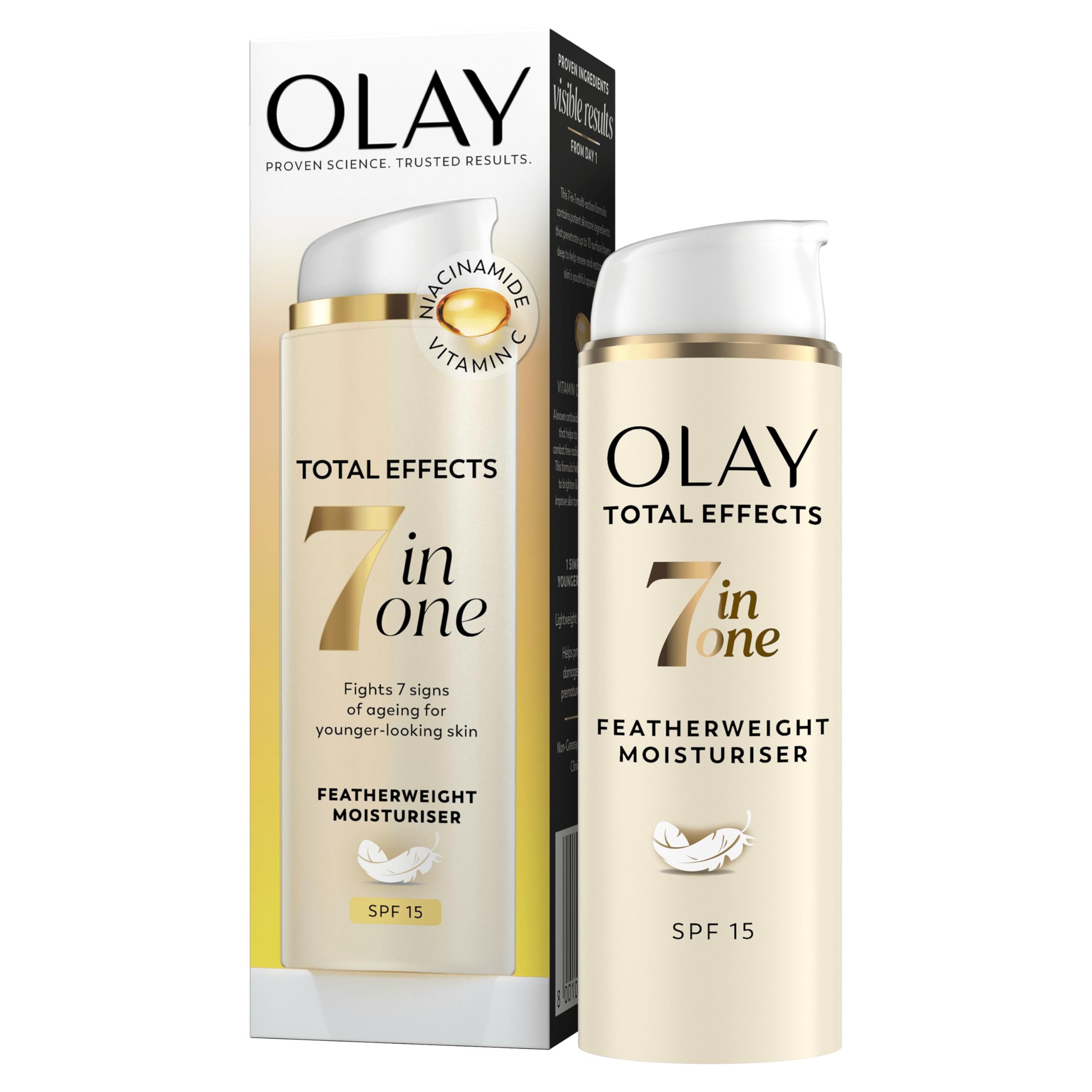 Olay Total Effects Featherweight 7-in-1 Day Face Cream With SPF15 and Niacinamide, 50ml