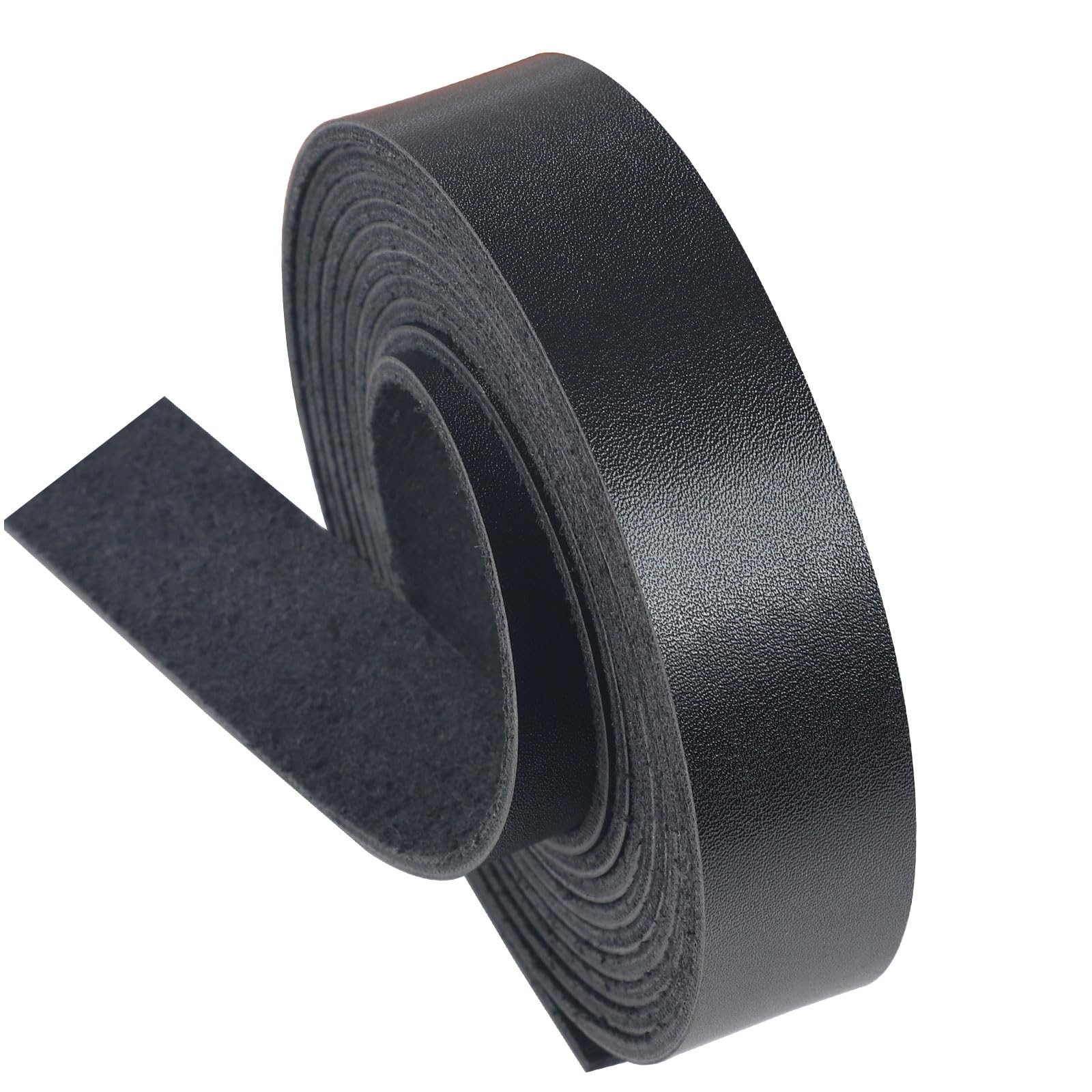 pichengPicheng Leather Strap Black 1 Inch Wide 100 Inches Long Leather Strip,2.6mm Thick Soft Straps for Crafts,Belt Strips,Hobby Workshop (Black)