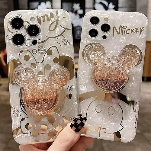 Miniatura 5 de Hosiss Funda de dibujos animados para iPhone 12 Pro de 6.1 pulgadas con protector de pantalla HD, Mickey Mouse con correa de soporte de teléfono