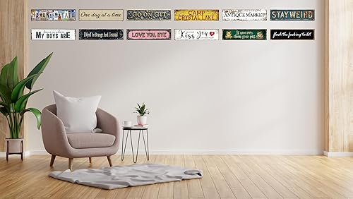Miniatura 7 de Letrero de metal con texto en inglés "Go On Git Street" para decoración de pared, estilo retro, divertido, para decoración de pared, temporada de