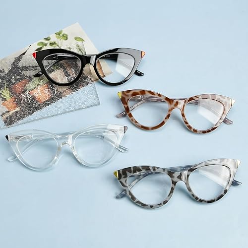 Miniatura 6 de Eyekepper Paquete de 4 lentes de lectura pequeños para mujer estilo ojo de gato +2.25