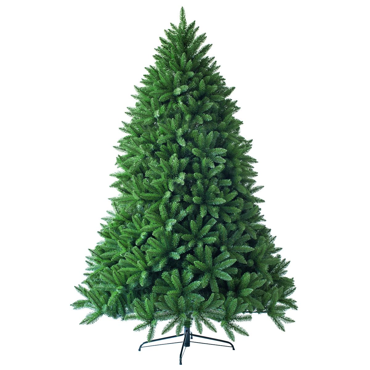 Hinged Green Xmas Trees Foldable Metal Stand, Unlit Decorative(6FT)