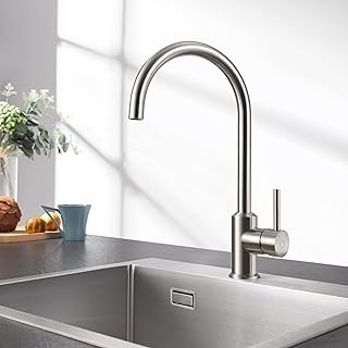 CECIPA Kitchen Tap Made of SUS304 Brushed Sta...,