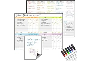 JJPRO Magnetic Dry-Erase Chore Calendar and Planner for Kids
