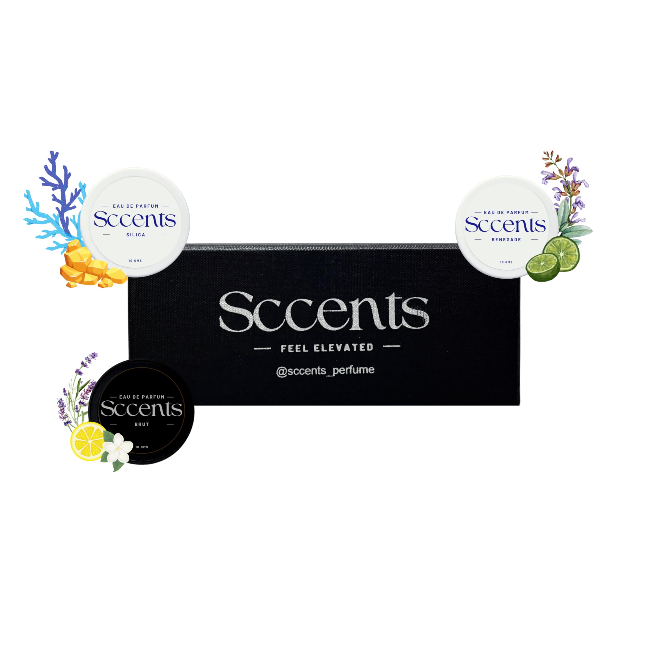 SCCENTS Solid Perfume Trio – Brut, Renegade & Silica | Long-Lasting Natural Solid Balm Fragrances for Men & Women | Alcohol-Free, Skin-Friendly & Travel-Ready | Pocket Perfume Gift Set-image-49