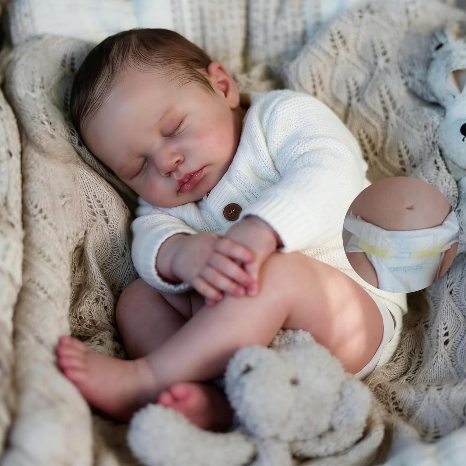 Anano Reborn Baby Dolls Silicone Full Body Boy 20 Inch Realistic Baby Doll Full Silicone Lifelike Newborn Babys Doll Floppy New Born Real Life Like Babys Dolls Fully Body Washable