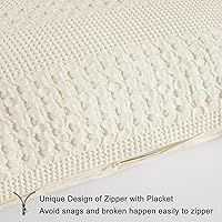 Vista 338 de PHF Fundas de almohada 100% algodón con tejido de gofre de 24 x 24 pulgadas, paquete de 2 fundas cuadradas para decoración elegante del hogar, sin