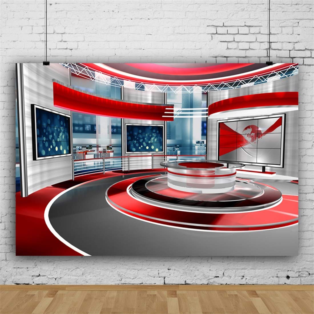 Video Shooting Props OERJU 10x8ft TV Station Background - News Studio ...
