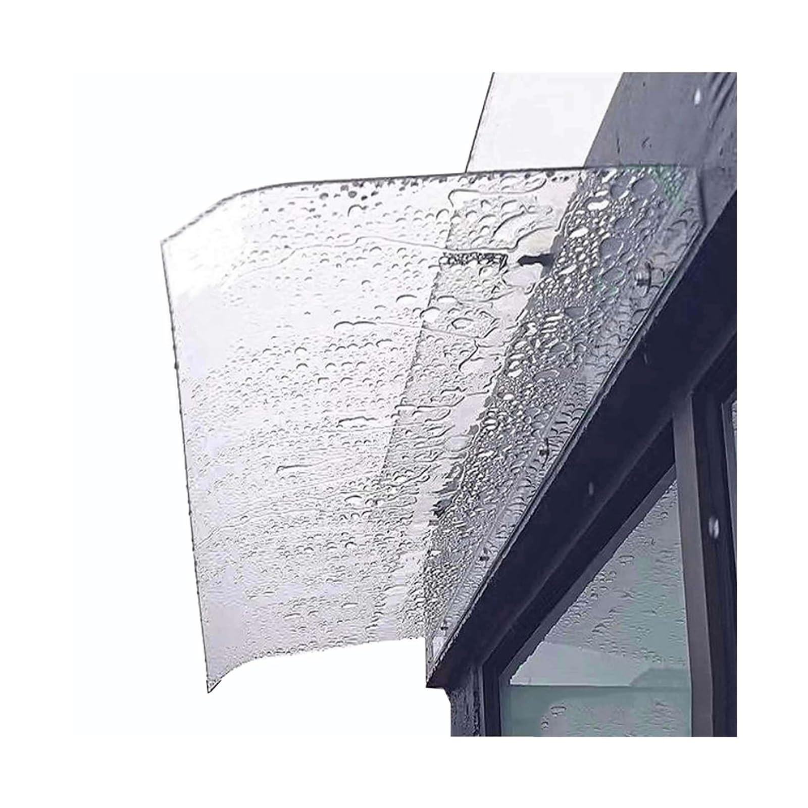 Auvent de porte transparent pour toit d'entrée et porche à l'abri de la neige