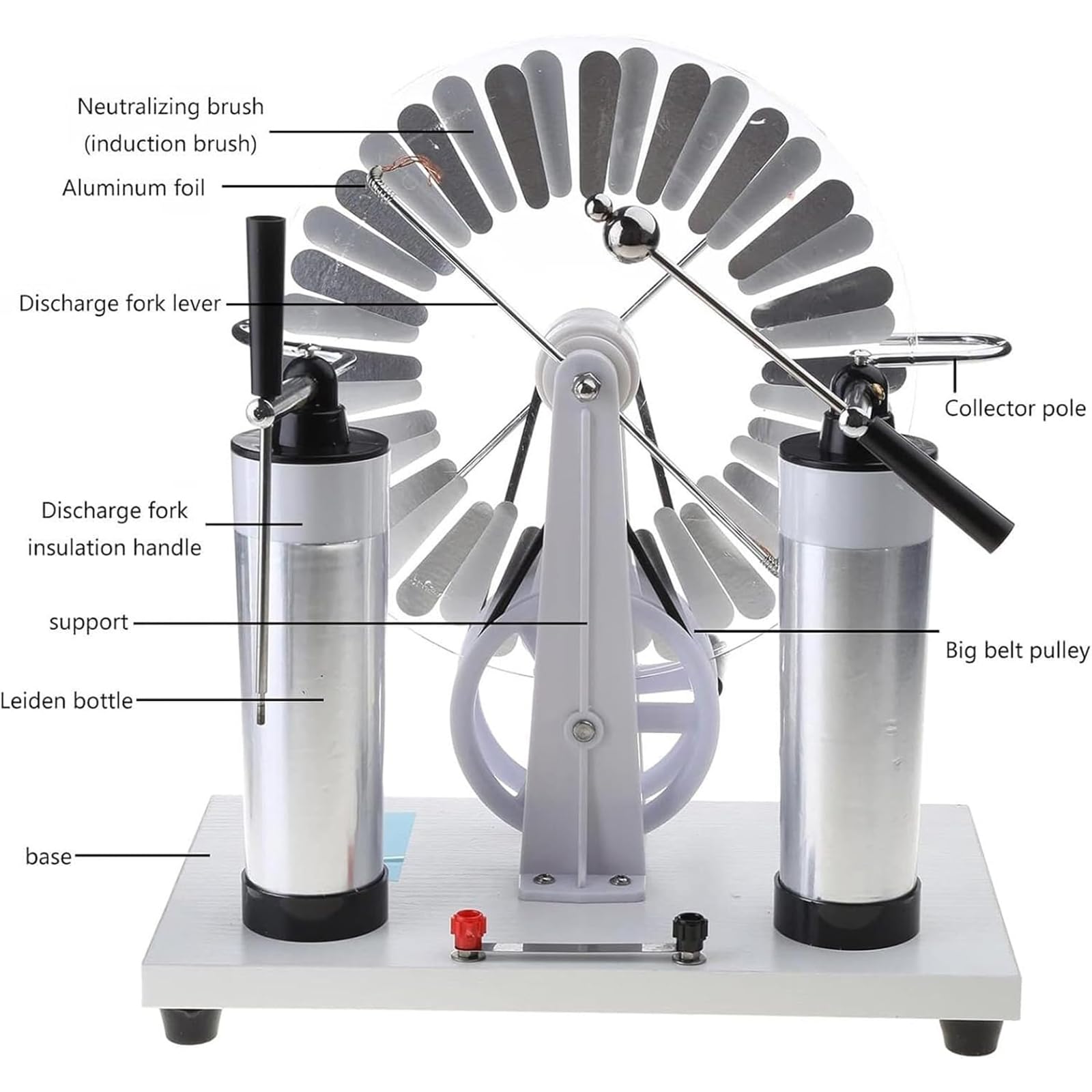 Elektrostatischer Generator Für Die Physik, Generator Für Statische Elektrizität, Statische Maschine, Generatormodell Für Statische Maschinen Für Physikexperimente, Für Verbesserte Statische Leistung